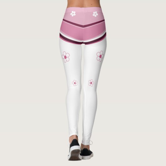 Witte en roze Leggings (Achterkant)