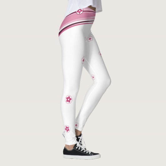 Witte en roze Leggings (Rechts)