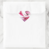 Witte en Roze Lily waterverf originele kunst Hart Sticker (Tas)