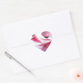Witte en Roze Lily waterverf originele kunst Hart Sticker (Envelop)