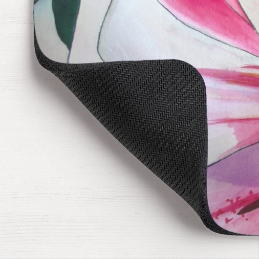 Witte en roze lippenbloem muismat (Hoek)