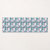 Witte en roze Lotus yogamat (Voorkant (horizontaal))