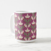 Witte en roze madeliefjes dromen florale mok (Voorkant links)