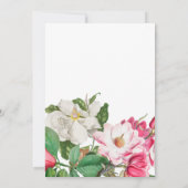 Witte en Roze Magnolia Flowers Aangepaste naam Bedankkaart (Achterkant)