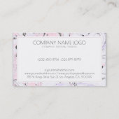 Witte en roze Marble Markup Artist Visitekaartje (Achterkant)