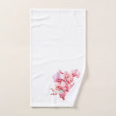 Witte en roze orchidee bad handdoek (Handdoek)