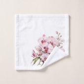 Witte en roze orchidee bad handdoek (Wasdoekje)