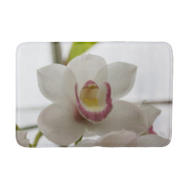 Witte en roze orchidee badmat