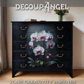 Witte en Roze Orchideeën Decoupage Tissuepapier