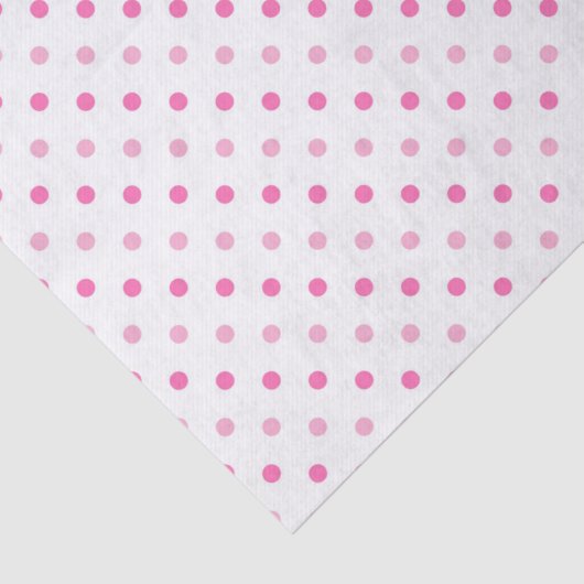 Witte en roze pokadot Birthday Tissuepapier (Detail)