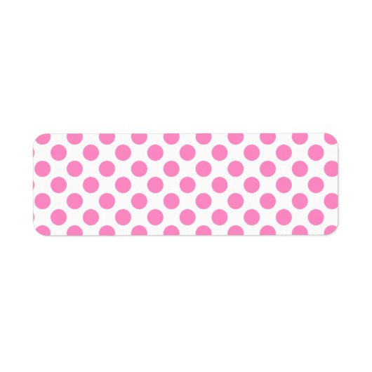 Witte en roze pokadots etiket (Voorkant)