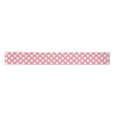 Witte en roze Polka Dots Satijnen Lint (Voorkant)