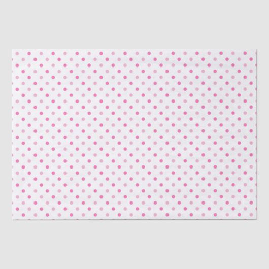 Witte en roze polka stip verjaardag tissuepapier (Voorkant)