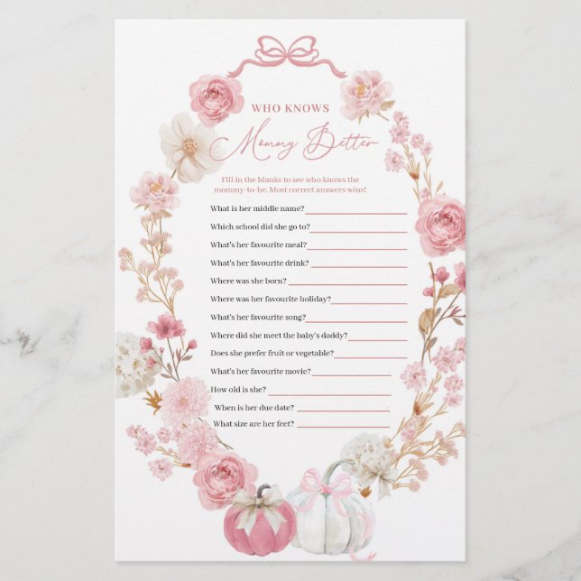 Witte en roze pompoen die mama beter kennen (Voorkant)