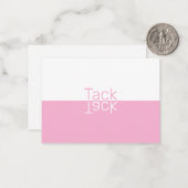 Witte en roze reflectie Moderne Zweedse dank Notitiekaartje (Voorkant / Achterkant in situ)