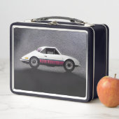 Witte en roze retro-auto (In situ)