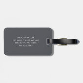 Witte en Roze Schaduw Monogram bruidsmeisje voorde Bagagelabel (Achterkant horizontaal)