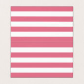 Witte en roze strepen visitekaartje (Binnenkant ongevouwen)