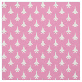 Witte en Roze Strike Eagle Fighter Jet Pattern Stof (Swatch)