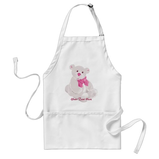 Witte en Roze Teddy Schort (Voorkant)