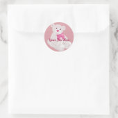 Witte en Roze Teddybeer Stickers (Tas)