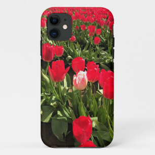 Witte en roze Tulp in een rood Tulp-veld, Oregon Case-Mate iPhone Case