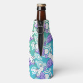 Witte en Roze Unicorn Flesjeskoeler (Fles Achterkant)