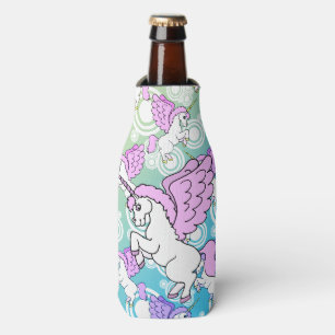 Witte en Roze Unicorn Flesjeskoeler