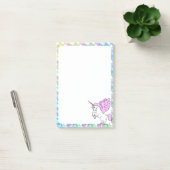 Witte en Roze Unicorn Post-it® Notes (Kantoor)