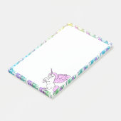 Witte en Roze Unicorn Post-it® Notes (Schuin)