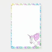Witte en Roze Unicorn Post-it® Notes (Voorkant)