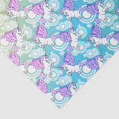 Witte en Roze Unicorn Tissuepapier (Detail)