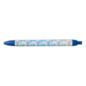 Witte en Roze Unicorn Zwarte Inkt Pen (Voorkant)