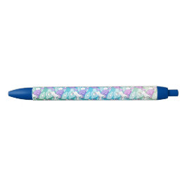 Witte en Roze Unicorn Zwarte Inkt Pen