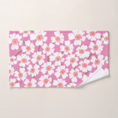 Witte en roze ventilatorkracht bad handdoek (Handdoek)