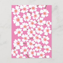 Witte en roze ventilatorkracht feestdagenkaart