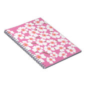 Witte en roze ventilatorkracht notitieboek (Rechterzijde)