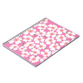 Witte en roze ventilatorkracht notitieboek (Linkerzijde)