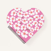 Witte en roze ventilatorkracht Notitieboek (Voorkant)