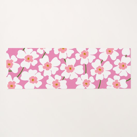 Witte en roze ventilatorkracht yogamat (Achterkant (horizontaal))