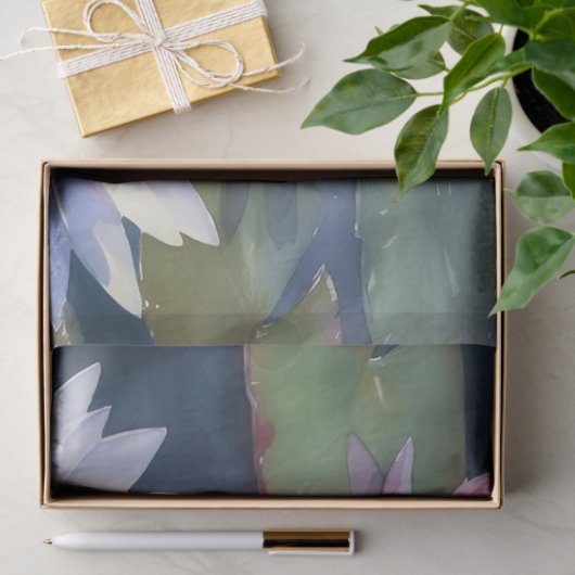 Witte en Roze Water Lelies Decoupage Tissuepapier (Geschenk)