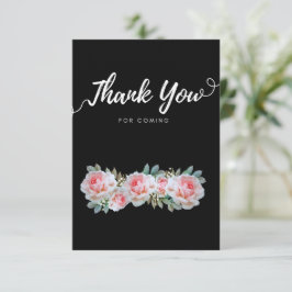 Witte en roze wilde bloem dank u kaarten RSVP kaartje