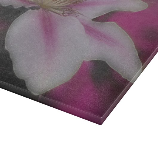 Witte en roze wolkenkraan snijplank (Hoek)