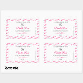 Witte en roze Word Cloud-productlabels met Logo Rechthoekige Sticker (Vel)