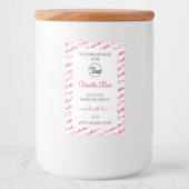 Witte en roze Word Cloud-productlabels met Logo Voedselcontainer Etiket (Voorkant)