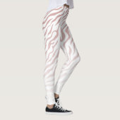 Witte en Roze Zebra Strepen: Stijlvolle Leggings (Rechts)