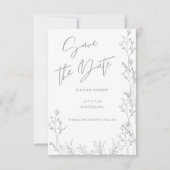 Witte en Saga groene bruiloft Save The Date (Voorkant)
