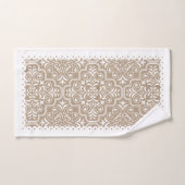 Witte en staafdemperatopatale gescallopeerde rande bad handdoek (Handdoek)