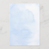 Witte en stoffige blauwe bloemen bruiloft informat informatiekaartje (Achterkant)