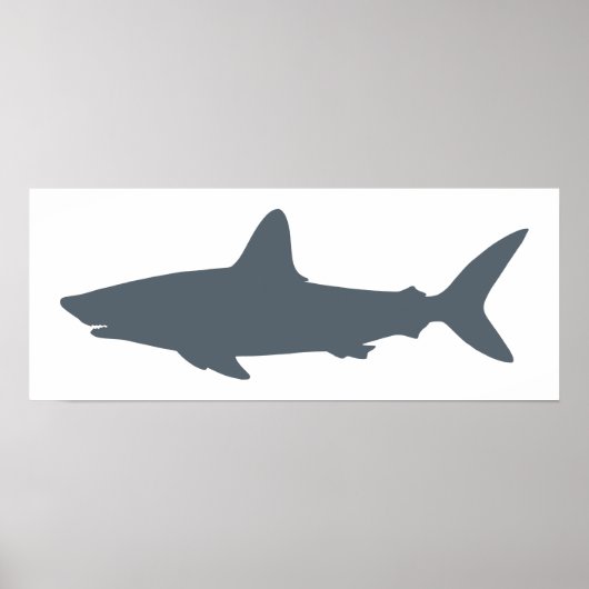 Witte en Stormachtige Weer Haai Poster (Voorkant)
